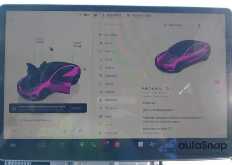 2022 Tesla Model 3 Long Range Dual Motor All-Wheel Drive from USA, damaged, VIN 5YJ3E1EB2NF351807